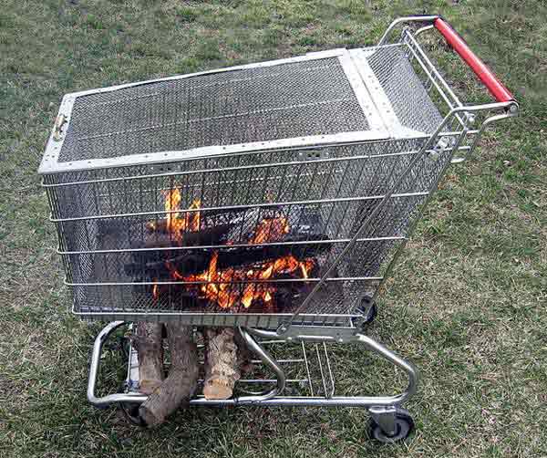 Shopping Cart Fire Pit