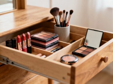 How to Organize Makeup in a Drawer